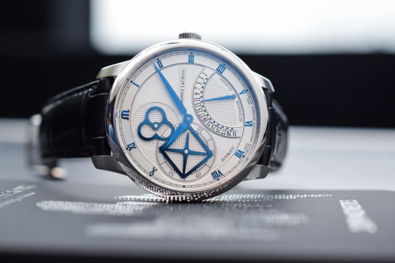 Maurice Lacroix Masterpiece Square Wheel Retrograde Silver