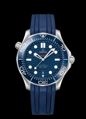 Omega Seamaster Diver 300M Master Co-Axial 42 Stainless Steel / Blue / Rubber