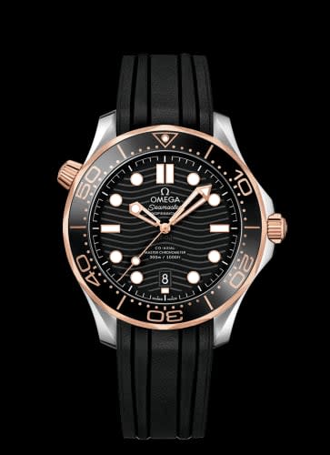 Omega Seamaster Diver 300M Master Co-Axial 42 Stainless Steel / Sedna Gold / Black / Rubber
