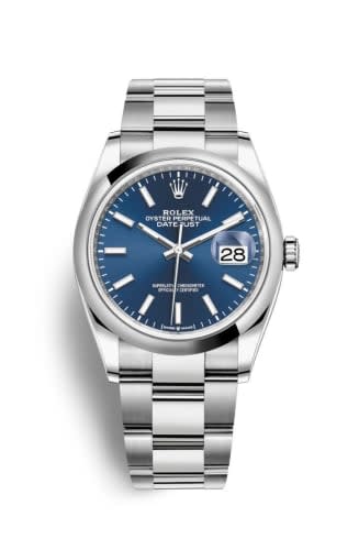 Rolex Datejust 36 Stainless Steel / Domed / Blue / Oyster