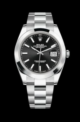 Rolex Datejust 41 Stainless Steel Smooth / Oyster / Black