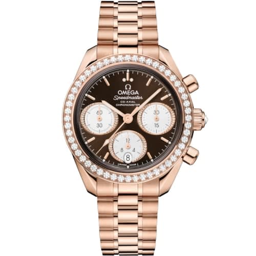 Omega Speedmaster Date 38 Sedna Gold - Diamond / Brown / Bracelet