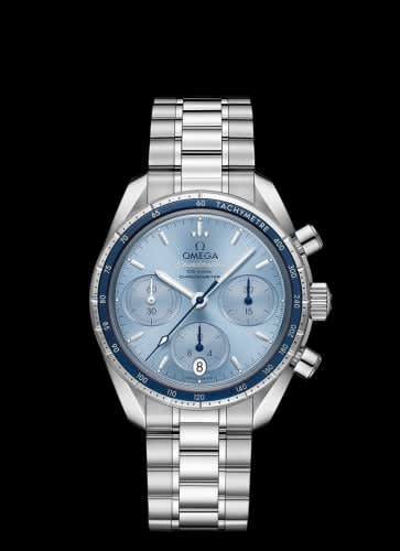 Omega Speedmaster Co-Axial 38 Stainless Steel / Blue / Bracelet
