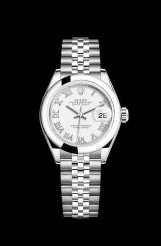 Rolex Lady-Datejust 28 Stainless Steel Domed / Jubilee / White Roman