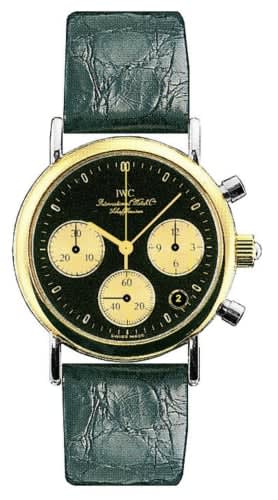 IWC Schaffhausen Portofino Lady Chronograph MecaQuartz Stainless Steel / Yellow Gold / Black / Alligator