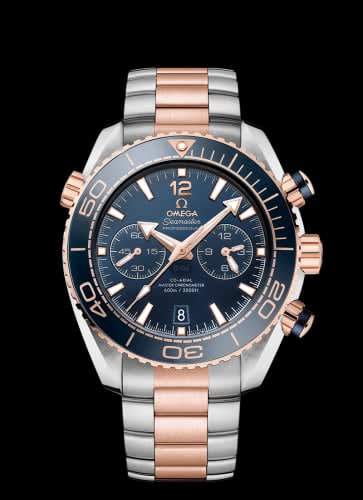 Omega Seamaster Planet Ocean 600M Co-Axial 45.5 Master Chronometer Chronograph Stainless Steel / Sedna Gold / Blue / Bracelet
