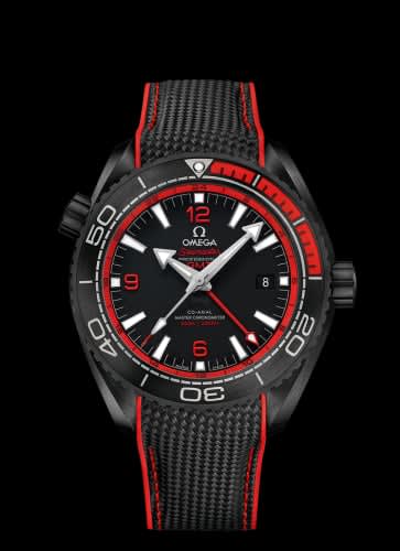 Omega Seamaster Planet Ocean 600M Co-Axial 45.5 Master Chronometer GMT Deep Black Red