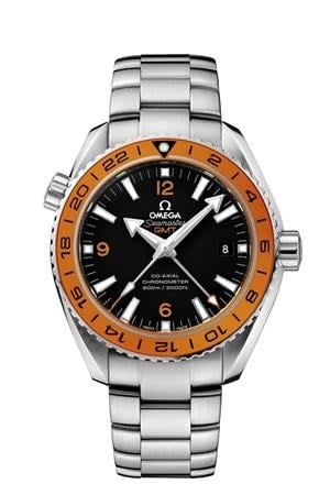 Omega Seamaster Planet Ocean 600M Co-Axial 43.5 GMT Stainless Steel / Orange Numerals / Bracelet