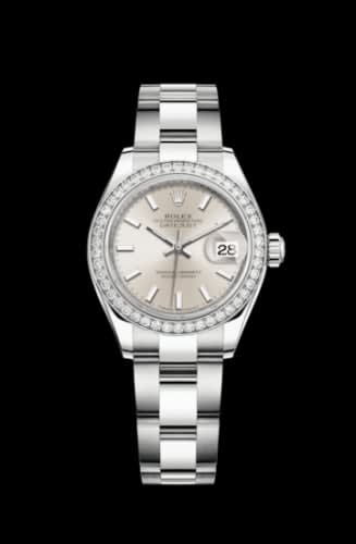 Rolex Lady-Datejust 28 Stainless Steel / Diamond / Silver / Oyster