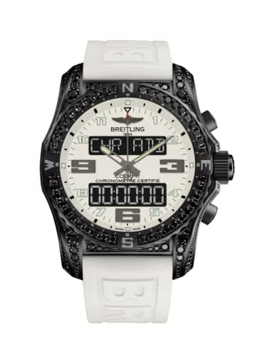 Breitling Cockpit B50 Night Mission Diamondworks Titanium / White / Rubber / Folding