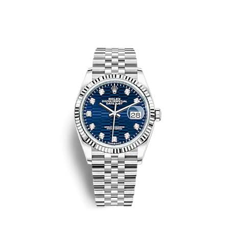 Rolex Datejust 36 Stainless Steel - Fluted / Blue - Fluted - Diamond / Jubilee