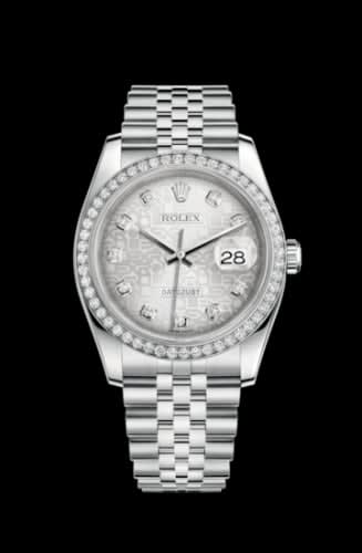 Rolex Datejust 36 Stainless Steel Diamond / Jubilee / Silver Computer