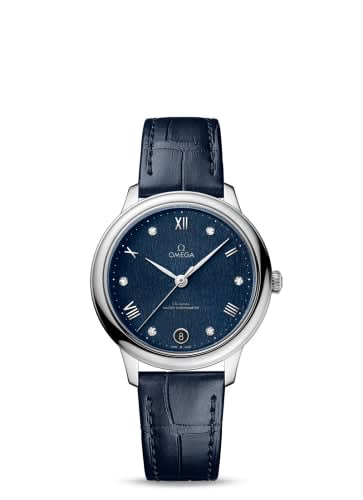 Omega De Ville Master Chronometer 34 Stainless Steel / Blue - Diamond