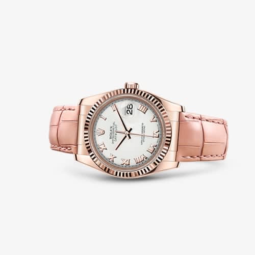 Rolex Datejust 36 Everose Strap Ivory Roman