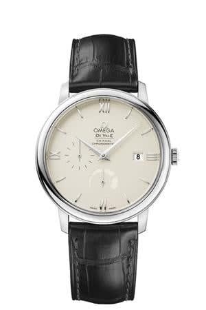 Omega De Ville Prestige Co-Axial 39.5 Power Reserve Stainless Steel / Ivory / GUM Red Square