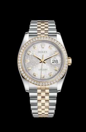 Rolex Datejust 36 Rolesor Yellow Diamond / Jubilee / Silver Computer