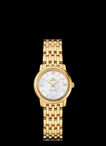 Omega De Ville Prestige Quartz 24.4 Yellow Gold / MOP / Bracelet