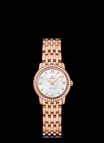 Omega De Ville Prestige Quartz Ladies 24.5 Red Gold Diamond / MOP / Bracelet