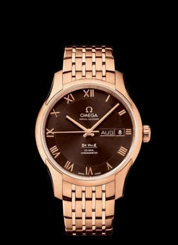 Omega De Ville Co-Axial Annual Calendar Red Gold / Brown / Bracelet