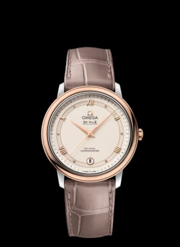 Omega De Ville Prestige Co-Axial 36.8 Stainless Steel / Red Gold / Vintage Ivory