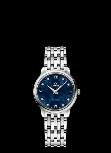 Omega De Ville Prestige Quartz 27.4 Stainless Steel / Blue / Bracelet / Orbis