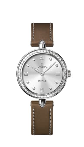Omega De Ville Prestige Dewdrop Quartz 27.4 Stainless Steel / Silver / Diamond