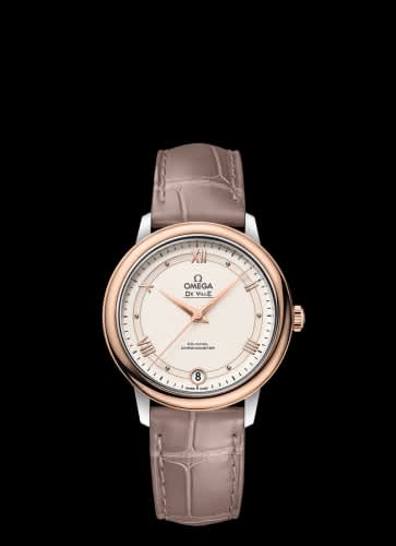 Omega De Ville Prestige Co-Axial 32.7 Stainless Steel / Red Gold / White