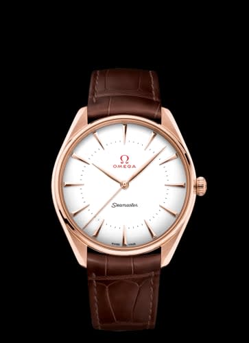 Omega Seamaster Master Co-Axial 39.5 Olympic Games Gold Sedna Gold / Enamel / Alligator