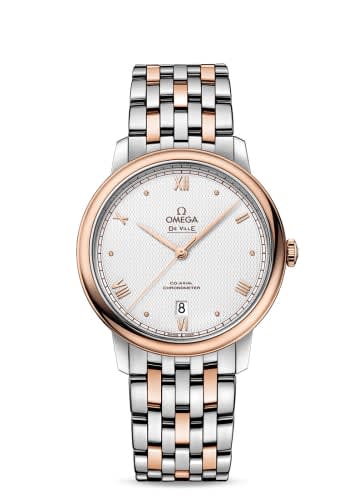 Omega De Ville Prestige Co-Axial 39.5 Stainless Steel / Red Gold / Vintage Silver / Bracelet