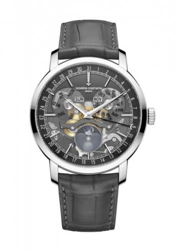 Vacheron Constantin Traditionnelle Complete Calendar Openface White Gold