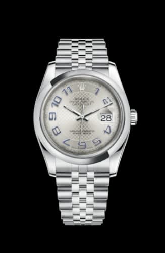 Rolex Datejust 36 Stainless Steel Domed / Jubilee / Silver Arabic