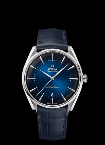 Omega Seamaster Master Co-Axial 39.5 London Edition Stainless Steel / Blue / Alligator
