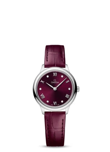 Omega De Ville Quartz 27.5 Stainless Steel / Burgundy - Diamond