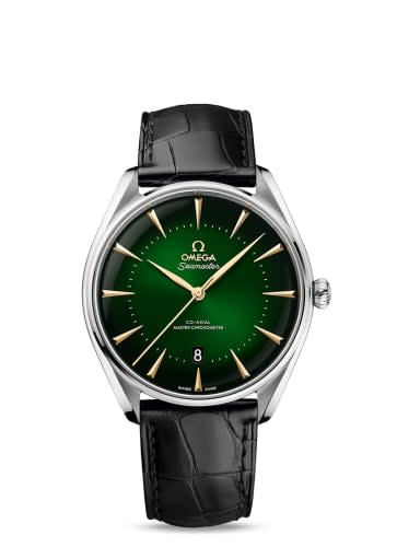 Omega Seamaster Master Co-Axial 39.5 Macau Edition Stainless Steel / Green / Alligator