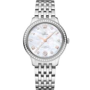 Omega De Ville Master Chronometer 34 Stainless Steel - Diamond / MOP / Bracelet