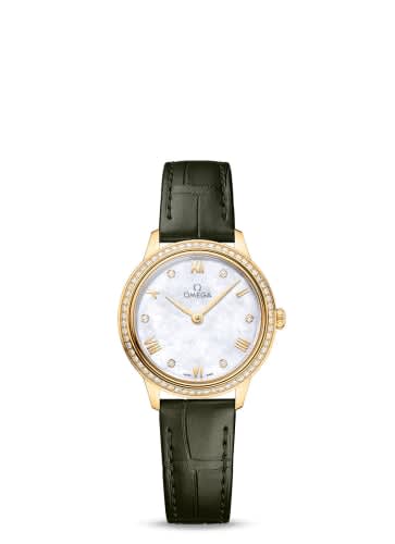 Omega De Ville Quartz 27.5 Yellow Gold - Diamond / MOP - Diamond