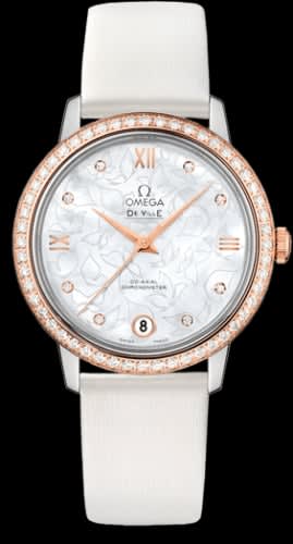 Omega De Ville Prestige Co-Axial 32.7 Stainless Steel / Red Gold / Diamond / MOP Butterfly