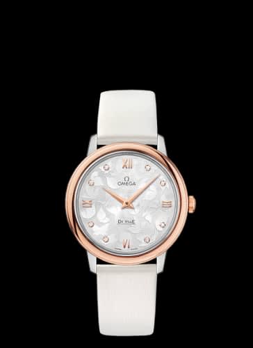 Omega De Ville Prestige Quartz 32.7 Butterfly Stainless Steel / Red Gold / MOP