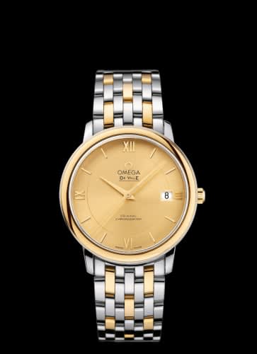Omega De Ville Prestige Co-Axial 36.8 Stainless Steel / Yellow Gold / Champagne / Bracelet
