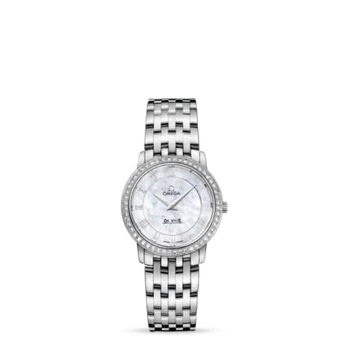 Omega De Ville Prestige Quartz 27 Stainless Steel / Diamond / MOP / Bracelet