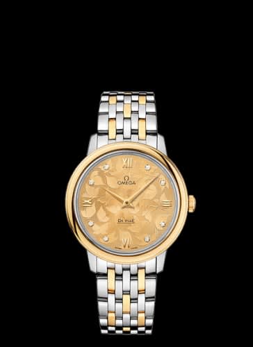 Omega De Ville Prestige Quartz 32.7 Butterfly Yellow Gold / Stainless Steel