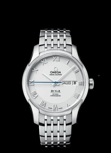 Omega De Ville Co-Axial Annual Calendar Stainless Steel / Silver / Bracelet
