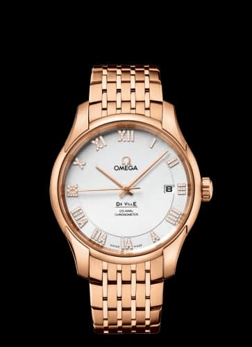 Omega De Ville Co-Axial 41 Red Gold / Silver Diamond / Bracelet