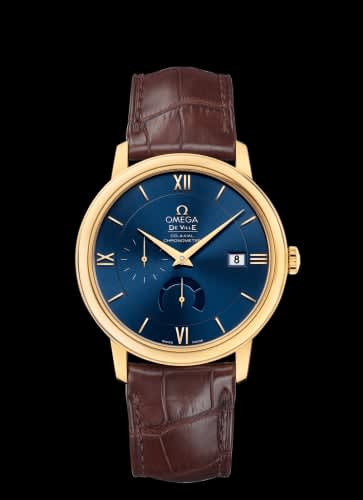 Omega De Ville Prestige Co-Axial 39.5 Power Reserve Yellow Gold / Blue
