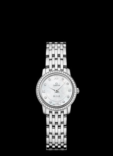 Omega De Ville Prestige Quartz 24.4 Stainless Steel / Diamond / Bracelet