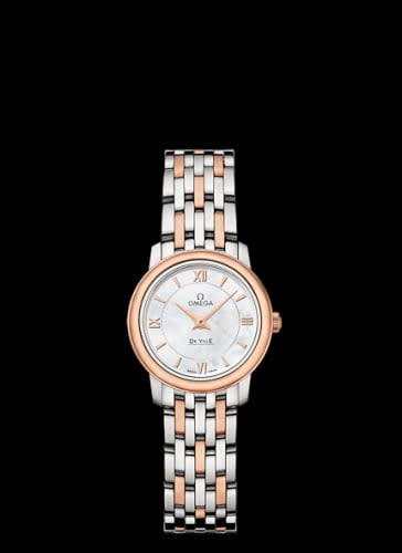 Omega De Ville Prestige Quartz 24.4 Stainless Steel / Red Gold / MOP / Bracelet
