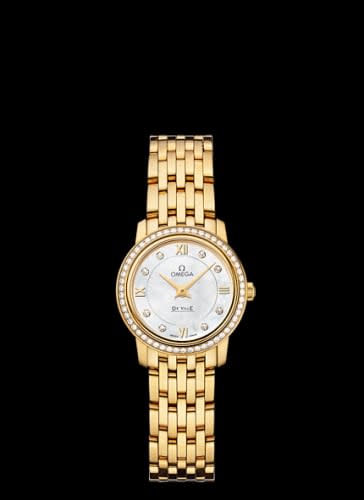 Omega De Ville Prestige Quartz 24.4 Yellow Gold / Diamond / MOP
