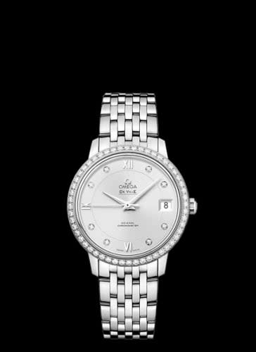 Omega De Ville Prestige Co-Axial 32.7 Stainless Steel / Diamond / Silver / Bracelet
