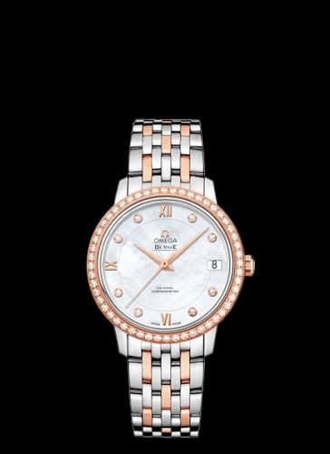 Omega De Ville Prestige Co-Axial 32.7 Stainless Steel / Red Gold / Diamond / MOP / Bracelet