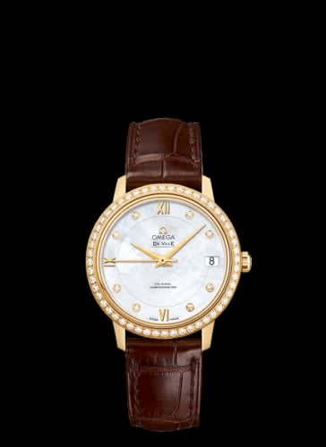 Omega De Ville Prestige Co-Axial 32.7 Yellow Gold / Diamond / MOP